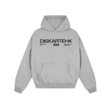 Diskartehk Spell Out Hoodie - Gray