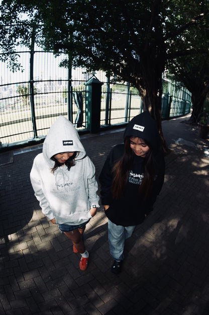 Diskarte Graffiti Hong Kong Street Hoodie - Gray
